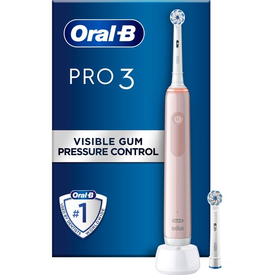 Oral-B Pro3 3400N elektrisk tannbørste 760093 (pink sensi)