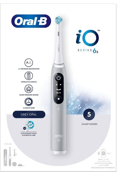 Oral-B iO 6s elektrisk tannbørste 427360 (grå)