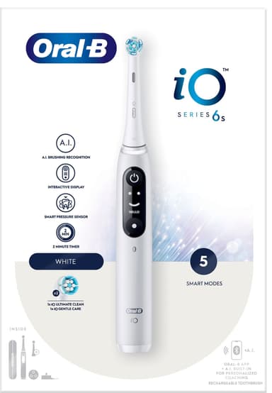 Oral-B iO 6s elektrisk tannbørste 427407 (hvit)
