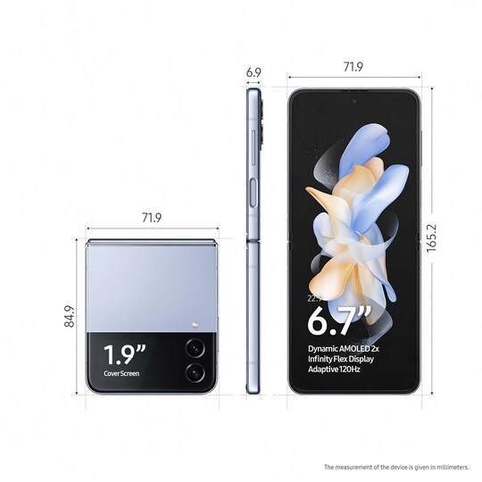 Samsung Galaxy Z Flip4 smarttelefon 8/256GB (Blue)