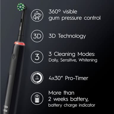 Oral-B Pro3 3400N elektrisk tannbørste 760079 (sort)