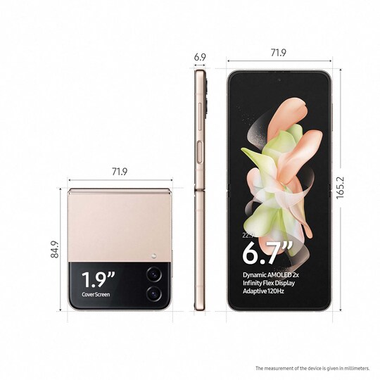 Samsung Galaxy Z Flip4 smarttelefon 8/256GB (Pink Gold)