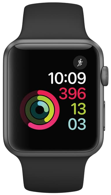 Apple Watch Series 1 Sport 42mm (grå alu/sort rem)