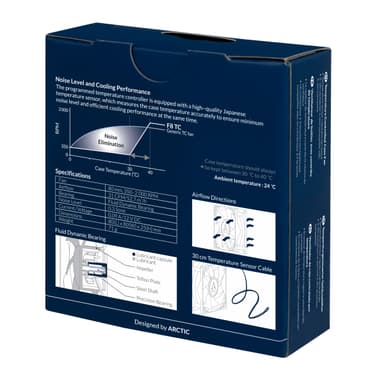 ARCTIC F8 TC PC-kjølevifte Vifte 8 cm Sort 1 stykker
