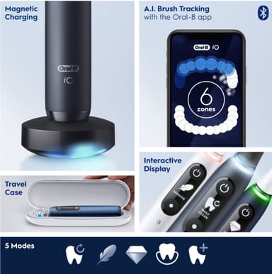 Oral-B iO 7s elektrisk tannbørste 408802 (sort)