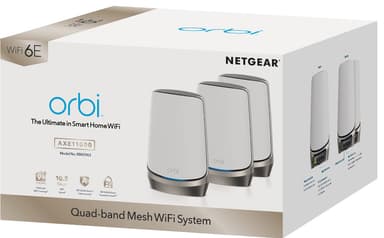 Netgear Orbi RBKE963 AX11000 quad-band mesh WiFi 6E 3-pk.