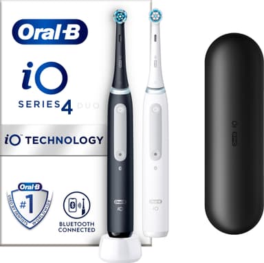 Oral-B iO 4 DUO elektriske tannbørster 414742 (sort/hvit)