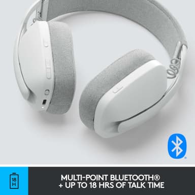 Logitech Zone Vibe 100 trådløst headset (hvit)