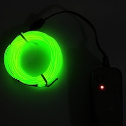 Glowstrip Neon sløyfe 3 Meter - Grønn Batteridrevet Led