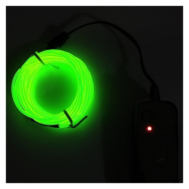 Glowstrip Neon sløyfe 3 Meter - Grønn Batteridrevet Led