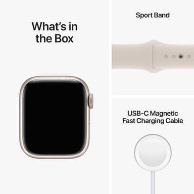 Apple Watch Series 8 41mm GPS (stjernskinn alu / stjerneskinn sportsreim)