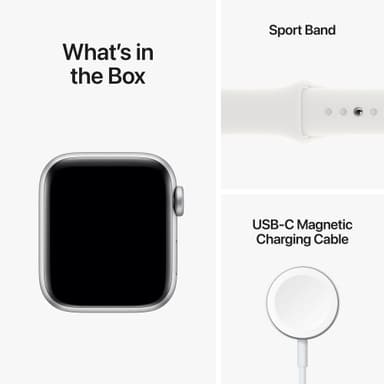 Apple Watch SE 2nd Gen 40 mm LTE (Sølv Alu/Hvit sportsreim)