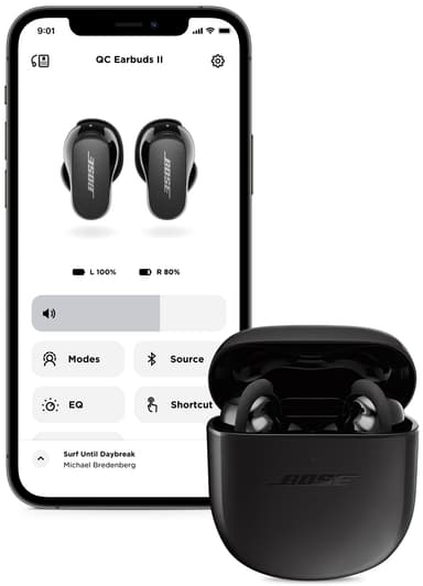 Bose QuietComfort Earbuds II helt trådløse in-ear hodetelefoner (sort)