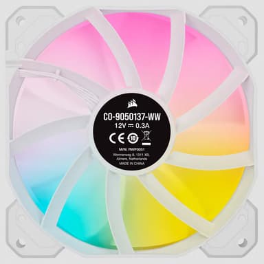 Corsair SP120 RGB ELITE PC-kjølevifte Vifte 12 cm Hvit 3 stykker