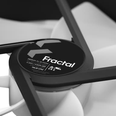 Fractal Design Prisma AL-18 PWM PC-kjølevifte Vifte 18 cm Sort, Hvit 1 stykker