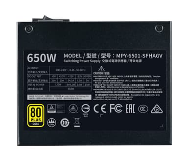 Cooler Master V650 SFX Gold strømforsyningsenhet 650 W 24-pin ATX Sort