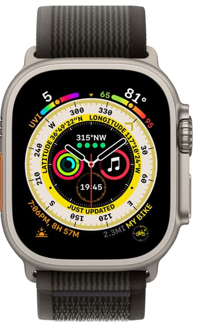Apple Watch Ultra 49mm GPS+CEL Titanium M/L (Sort/Grå/Trail Loop)
