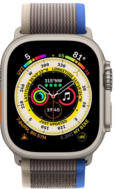 Apple Watch Ultra 49mm GPS+CEL Titanium S/M (Blå/Grå/Trail Loop)