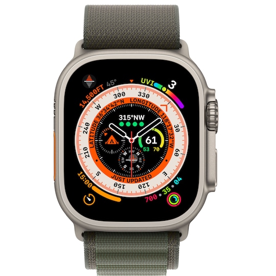 Apple Watch Ultra 49mm GPS+CEL Titanium M (Grønn/Alpine Loop)