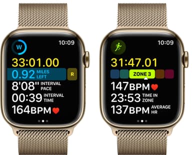 Apple Watch Series 8 45mm Cellular (rustfritt stål i gull/ gull milanese-reim)