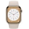 Apple Watch Series 8 41mm Cellular (rustfritt stål i gull / stjerneskinn sportsreim)