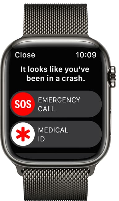Apple Watch Series 8 45mm Cellular (rustfritt stål i grafitt/ grafitt milanese-reim)