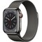 Apple Watch Series 8 41mm Cellular (rustfritt stål i grafitt / grafitt milanese-reim)