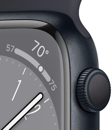 Apple Watch Series 8 41mm GPS (midnatt alu. / midnatt sportsreim)