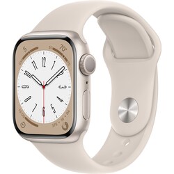 Apple Watch Series 8 41mm GPS (stjernskinn alu / stjerneskinn sportsreim)