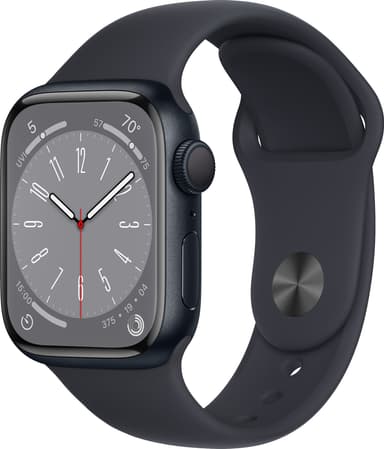 Apple Watch Series 8 41mm GPS (midnatt alu. / midnatt sportsreim)