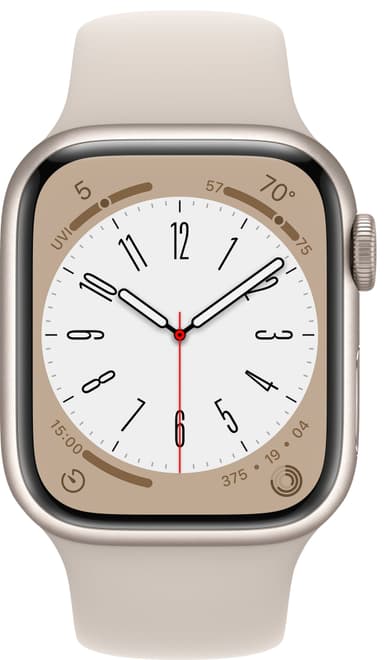Apple Watch Series 8 41mm GPS (stjernskinn alu / stjerneskinn sportsreim)