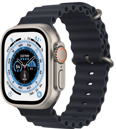 Apple Watch Ultra 49mm GPS+CEL Titanium (Midnatt/Ocean Band)