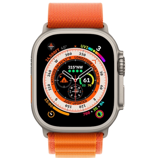 Apple Watch Ultra 49mm GPS+CEL Titanium M (Oransje/Alpine Loop)
