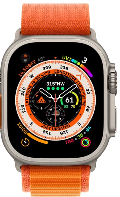 Apple Watch Ultra 49mm GPS+CEL Titanium M (Oransje/Alpine Loop)