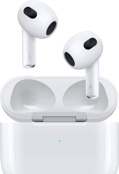 Apple AirPods 3. gen. (2022) trådløse hodetelefoner med Lightning-ladeetui