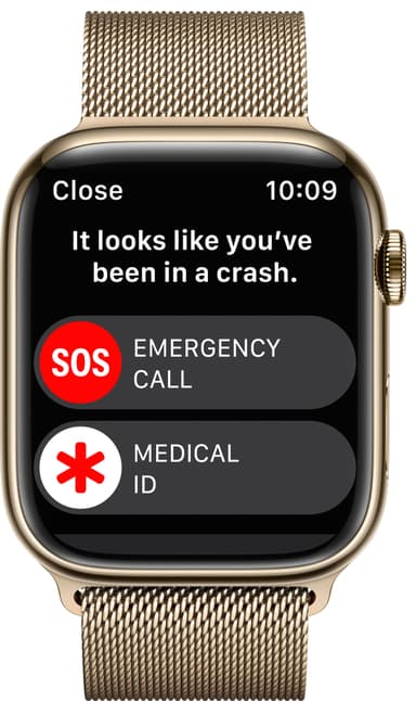 Apple Watch Series 8 45mm Cellular (rustfritt stål i gull/ gull milanese-reim)