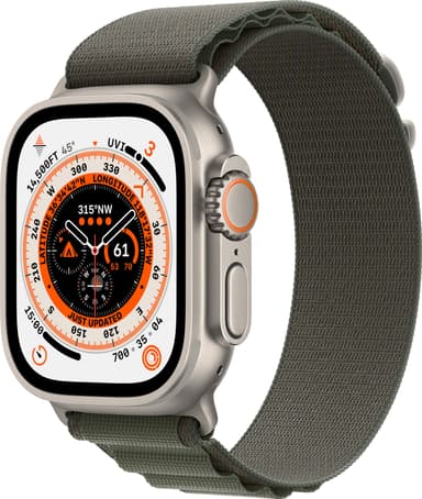 Apple Watch Ultra 49mm GPS+CEL Titanium S (Grønn/Alpine Loop)