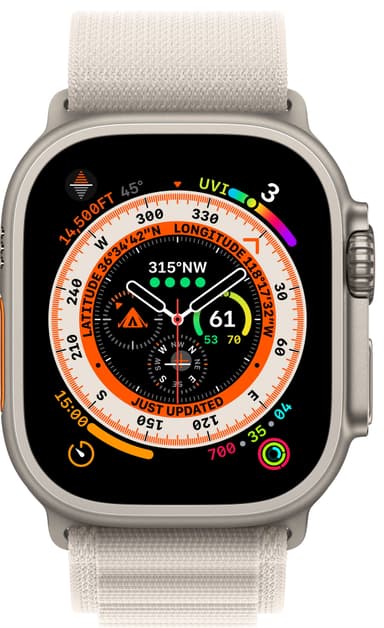 Apple Watch Ultra 49mm GPS+CEL Titanium L (Stjerneskinn/Alpine Loop)