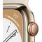 Apple Watch Series 8 41mm Cellular (rustfritt stål i gull / stjerneskinn sportsreim)