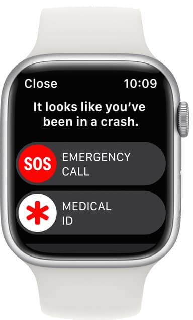 Apple Watch Series 8 45mm GPS (sølv alu / hvit sportsreim)