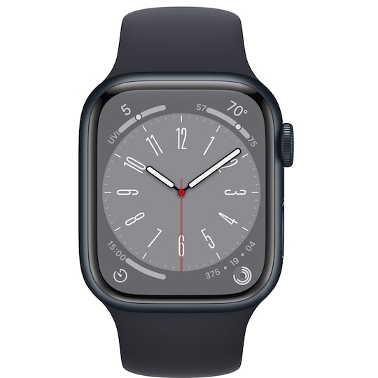 Apple Watch Series 8 41mm Cellular (midnatt alu / midnatt sportsreim)