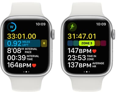 Apple Watch Series 8 45mm GPS (sølv alu / hvit sportsreim)