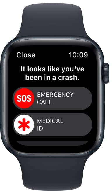 Apple Watch SE 2nd Gen 44 mm GPS (Midnatt Alu/Midnatt sportsreim)