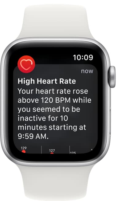 Apple Watch SE 2nd Gen 44 mm LTE (Sølv Alu/Hvit sportsreim)