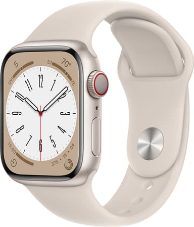 Apple Watch Series 8 41mm Cellular (stjerneskinn alu / stjerneskinn sportsreim)