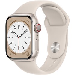Apple Watch Series 8 41mm Cellular (stjerneskinn alu / stjerneskinn sportsreim)