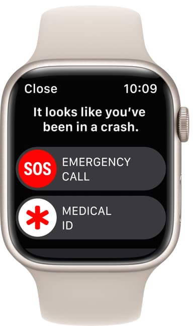 Apple Watch Series 8 45mm GPS  (stjerneskinn alu / stjerneskinn sportsreim)
