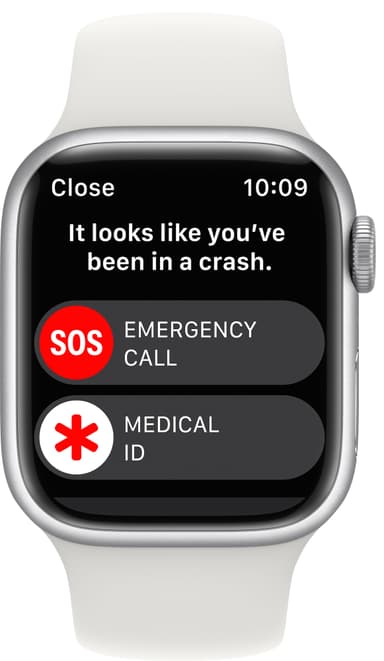Apple Watch Series 8 41mm Cellular (sølv alu / hvit sportsreim)