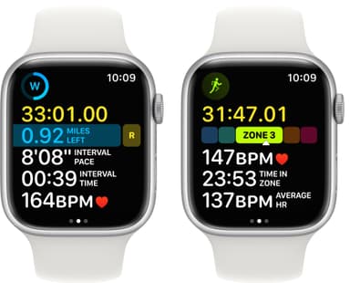Apple Watch Series 8 45mm Cellular (sølv alu / hvit sportsreim)