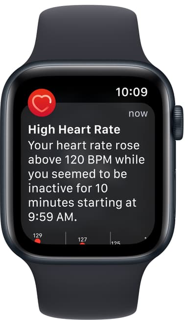 Apple Watch SE 2nd Gen 44 mm GPS (Midnatt Alu/Midnatt sportsreim)